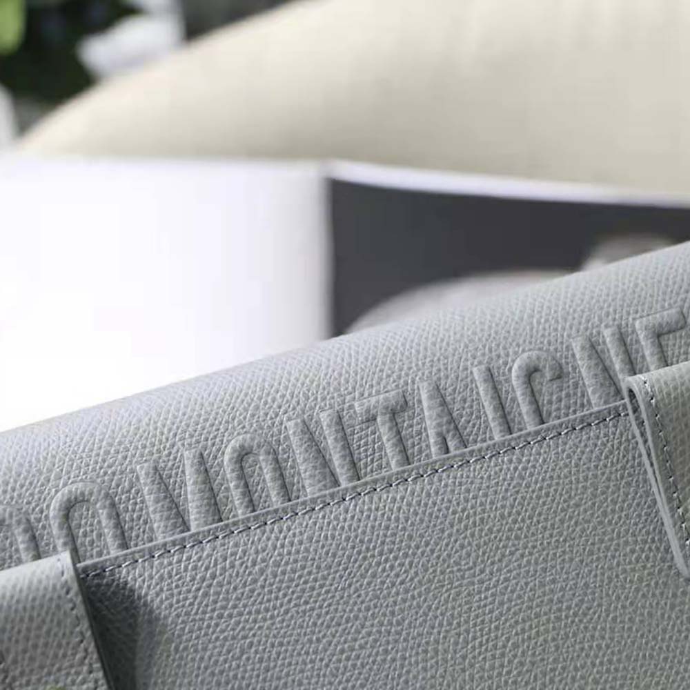 Dior Women 30 Montaigne 2-in-1 Pouch Stone Grained Calfskin-Silver - image 9
