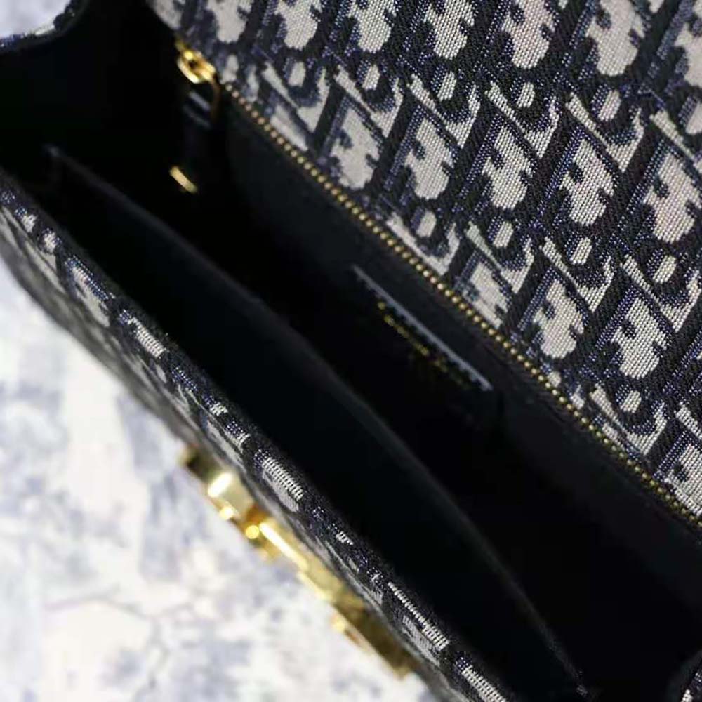 Dior Women 30 Montaigne Bag Blue Dior Oblique Jacquard - image 10