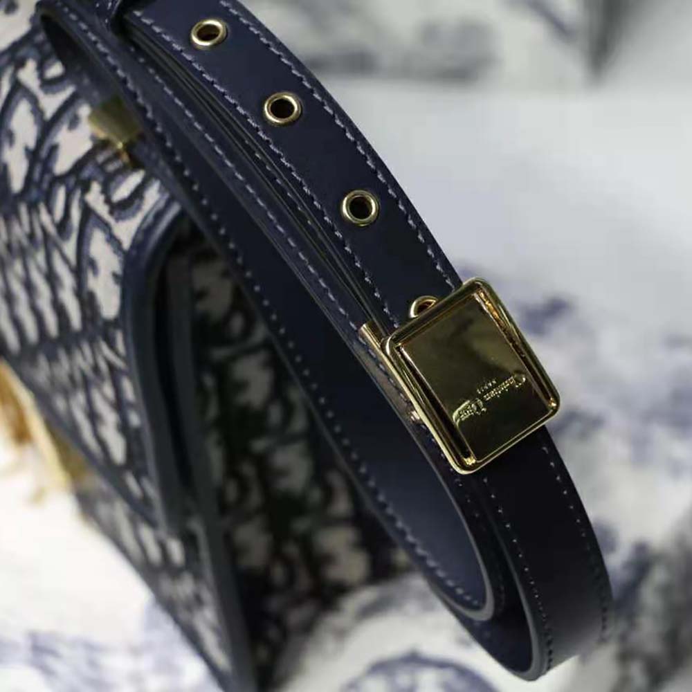 Dior Women 30 Montaigne Bag Blue Dior Oblique Jacquard - image 4