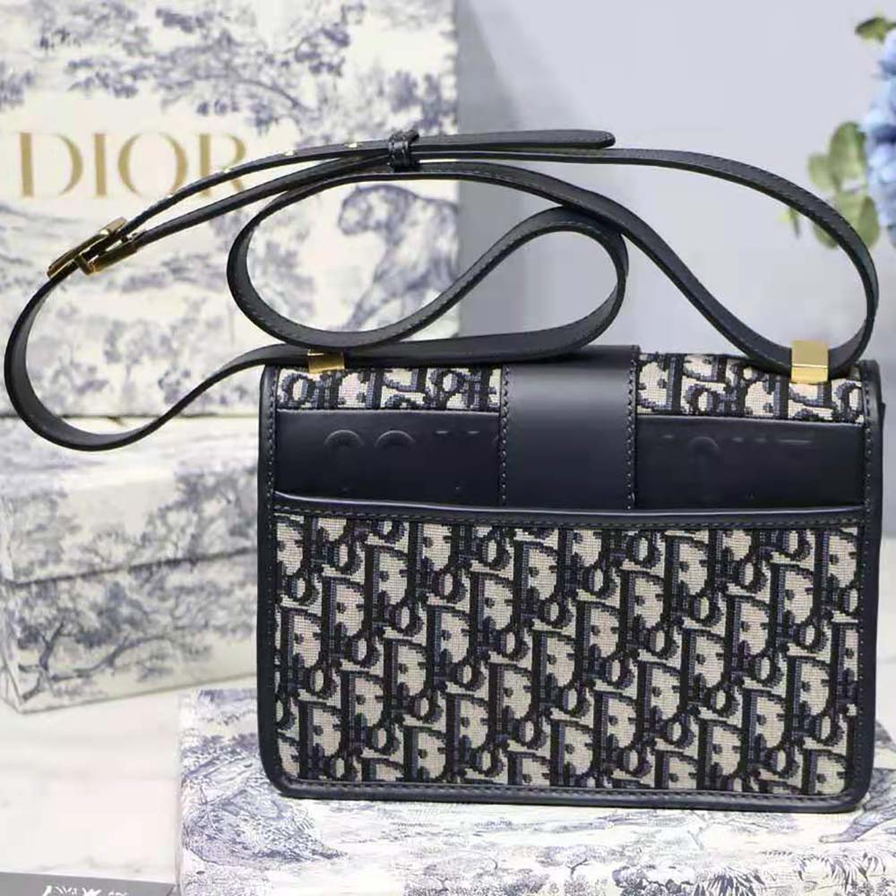 Dior Women 30 Montaigne Bag Blue Dior Oblique Jacquard - image 5