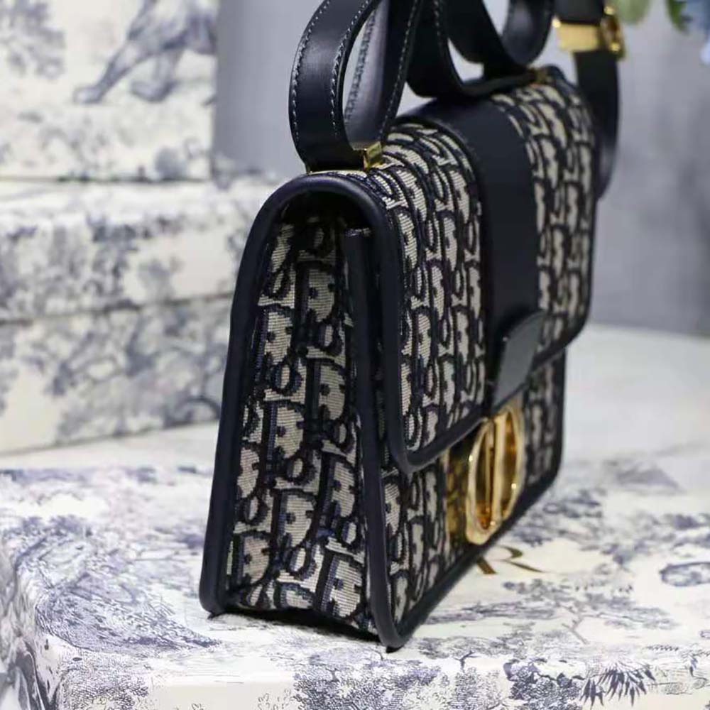 Dior Women 30 Montaigne Bag Blue Dior Oblique Jacquard - image 7