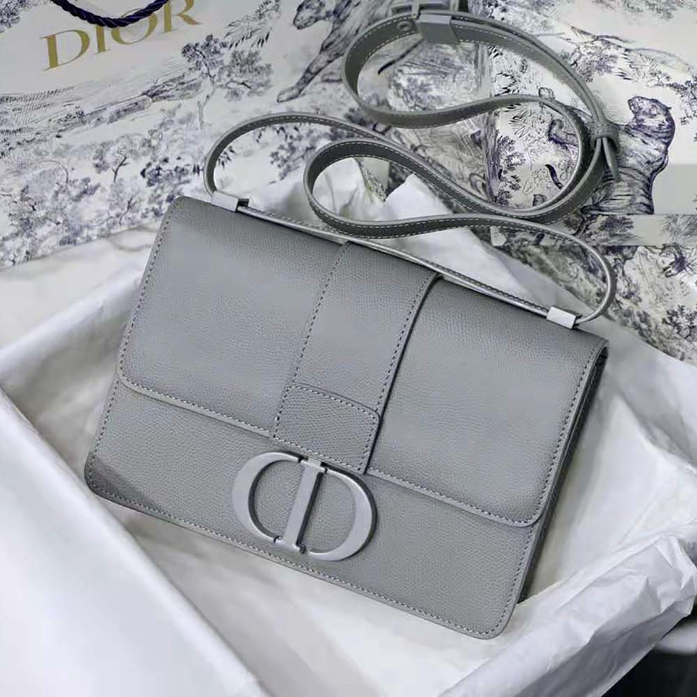 Close-up of silver-tone ‘CD’ hardware on Dior Women 30 Montaigne Bag