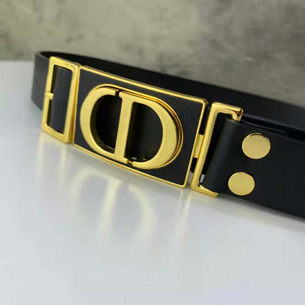 Dior Women 30 Montaigne Belt Black Smooth Calfskin, 30 MM - image 4