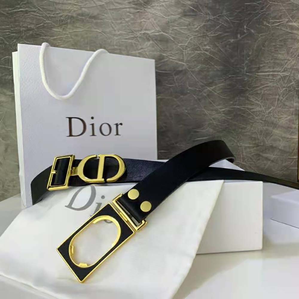 Dior Women 30 Montaigne Belt Black Smooth Calfskin, 30 MM - image 6
