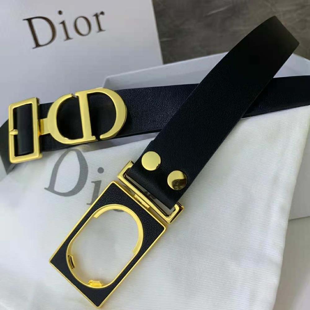 Dior Women 30 Montaigne Belt Black Smooth Calfskin, 30 MM - image 7