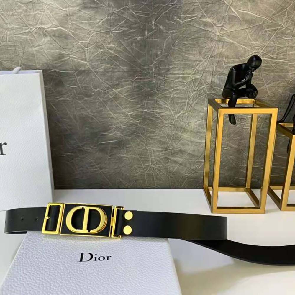 Dior Women 30 Montaigne Belt Black Smooth Calfskin, 30 MM - image 9