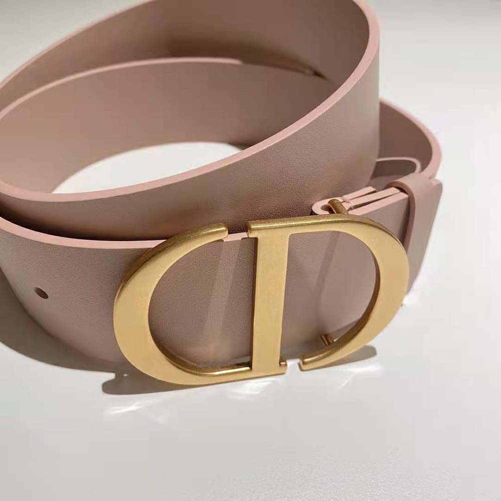 Dior Women 30 Montaigne Belt Pale Pink Leather - image 10