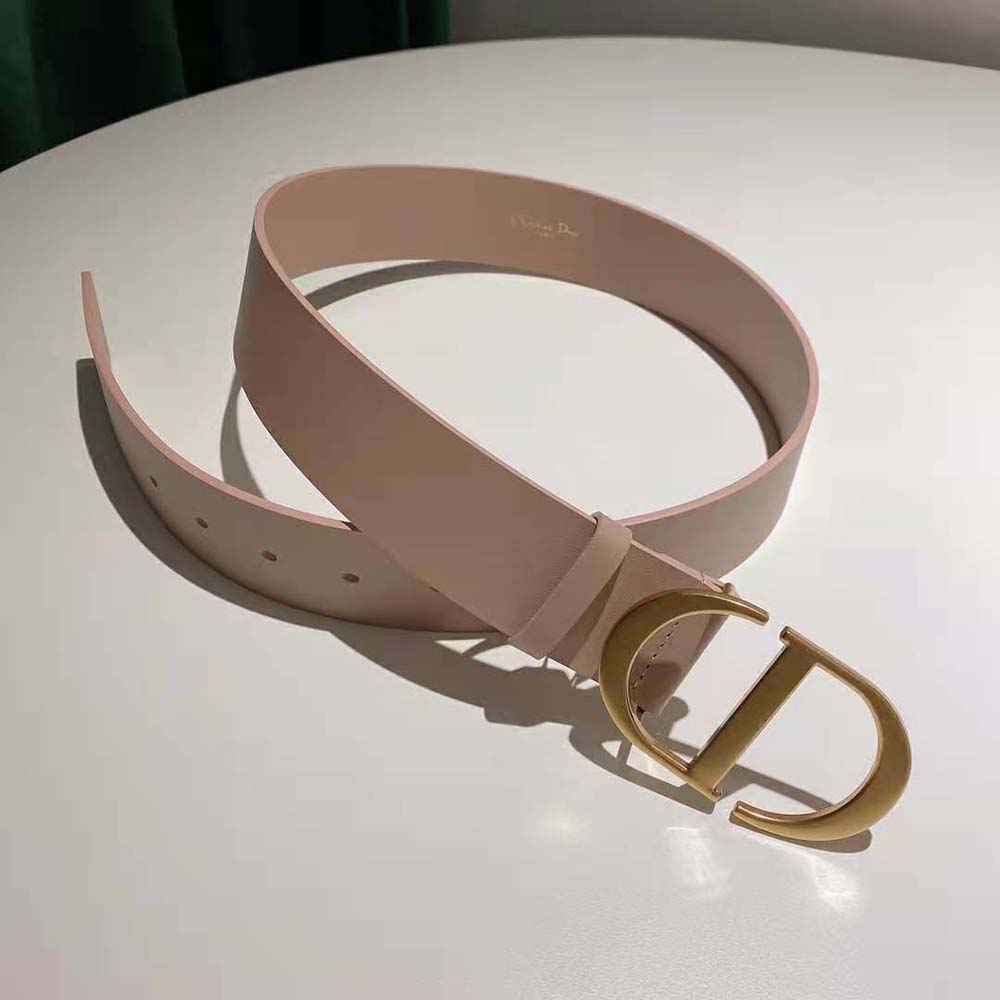 Dior Women 30 Montaigne Belt Pale Pink Leather - image 4