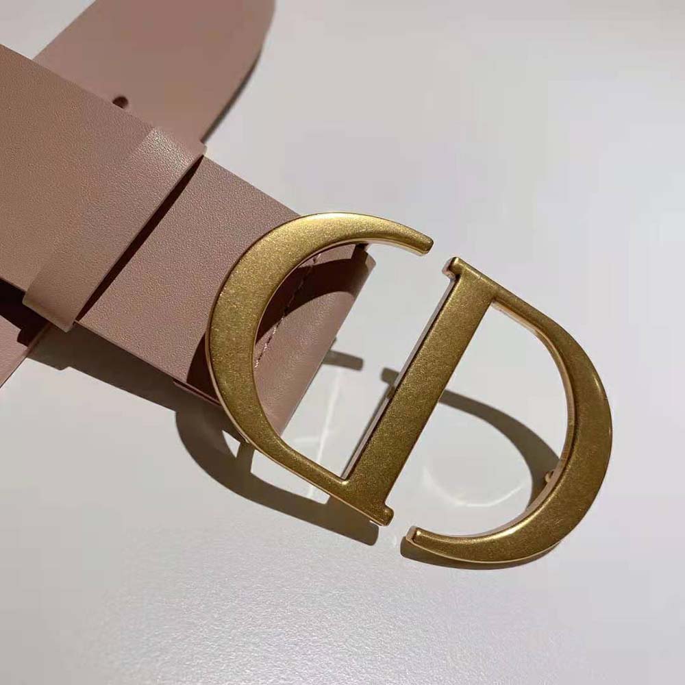 Dior Women 30 Montaigne Belt Pale Pink Leather - image 6