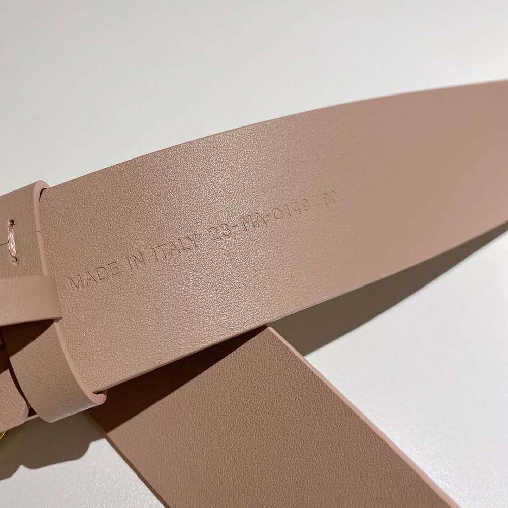 Dior Women 30 Montaigne Belt Pale Pink Leather - image 8