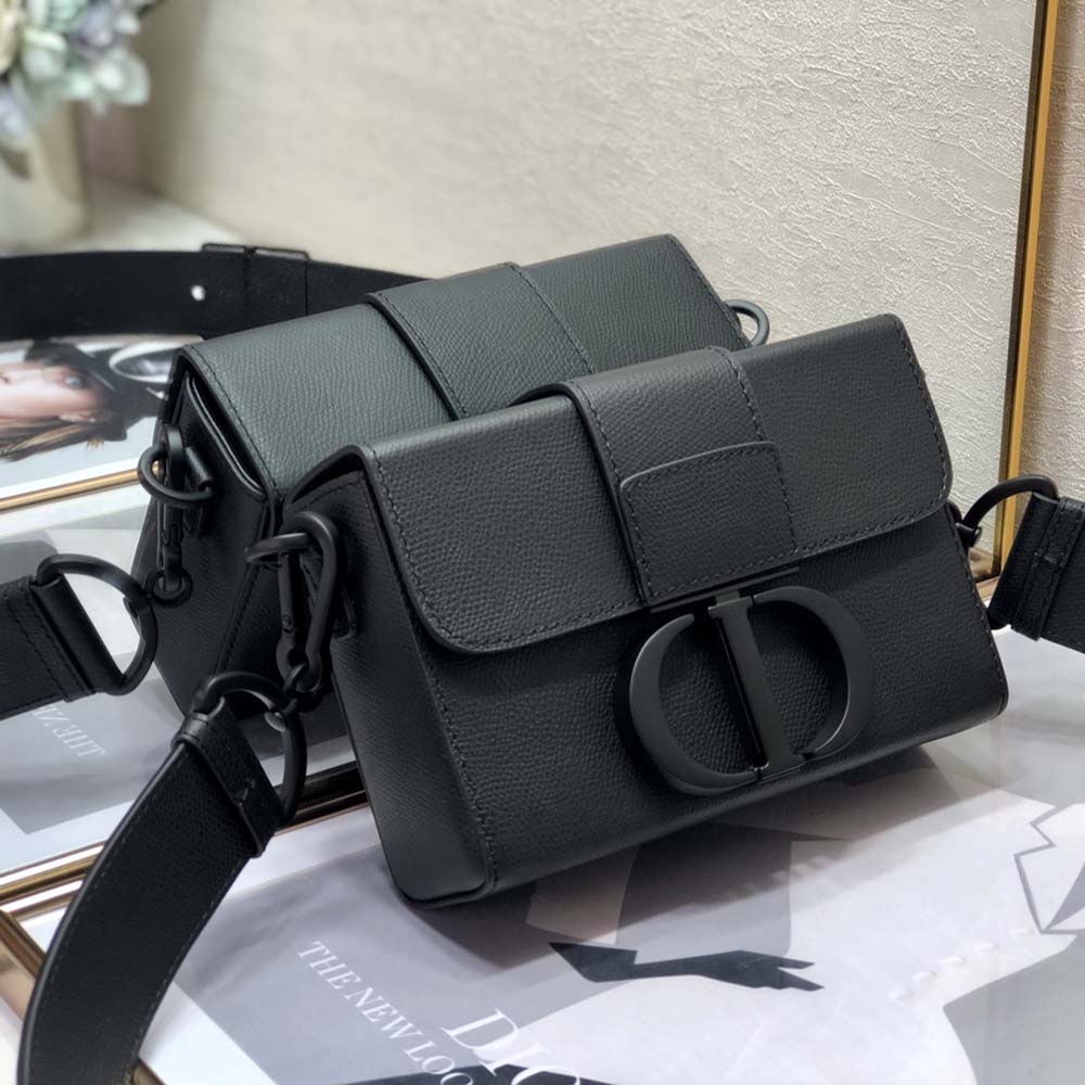 Side profile showing structured silhouette of Dior Women 30 Montaigne Box Bag