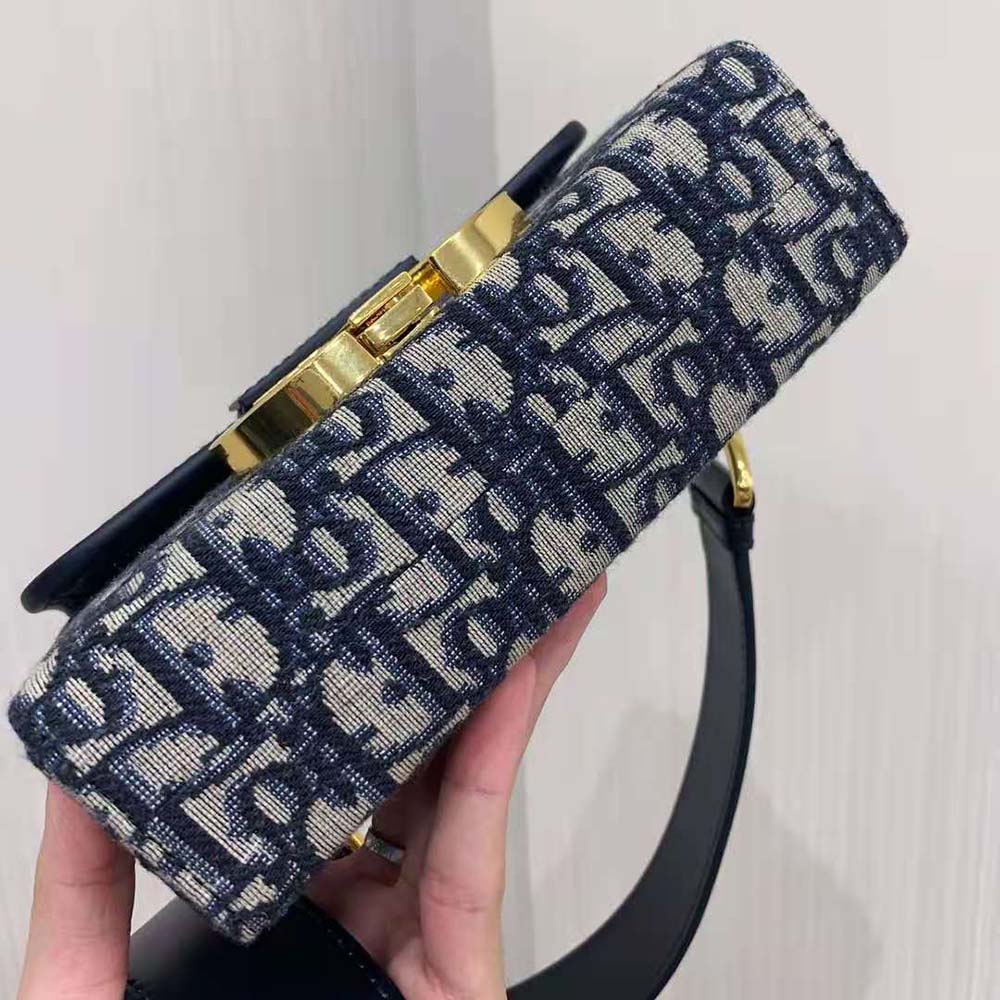 Dior Women 30 Montaigne Box Bag Blue Dior Oblique Jacquard - image 7