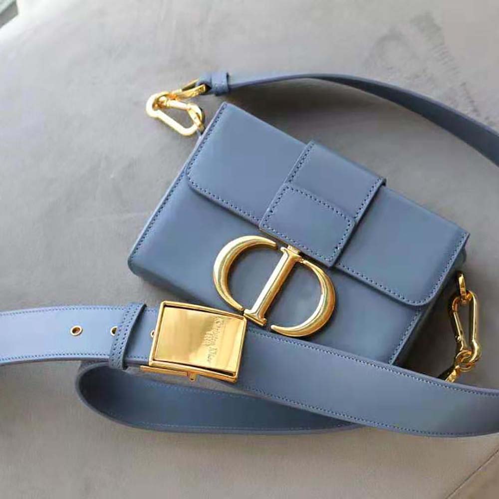 Dior Women 30 Montaigne Box Bag Denim Blue Box Calfskin - image 4