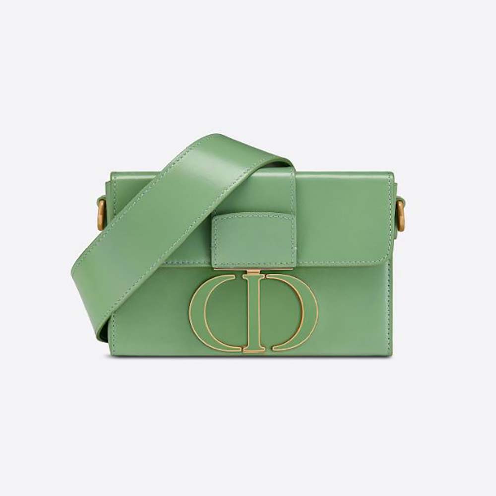 Front view of Dior Women 30 Montaigne Box Bag Mint Green Box Calfskin