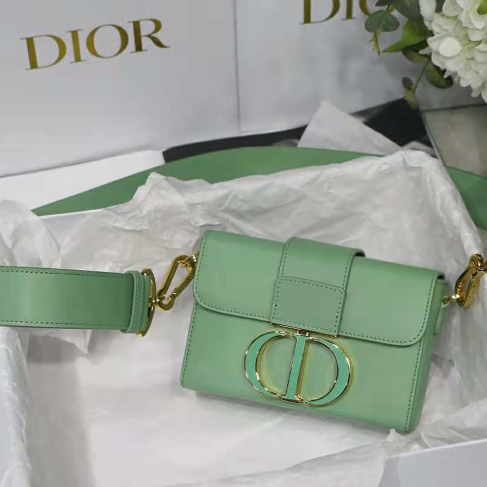 Close-up of polished hardware on Dior Women 30 Montaigne Box Bag