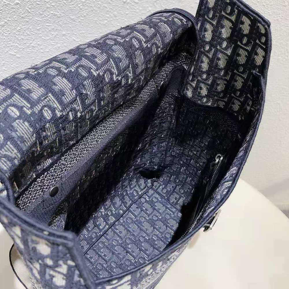 Dior Women Backpack Blue Dior Oblique Embroidery - image 10