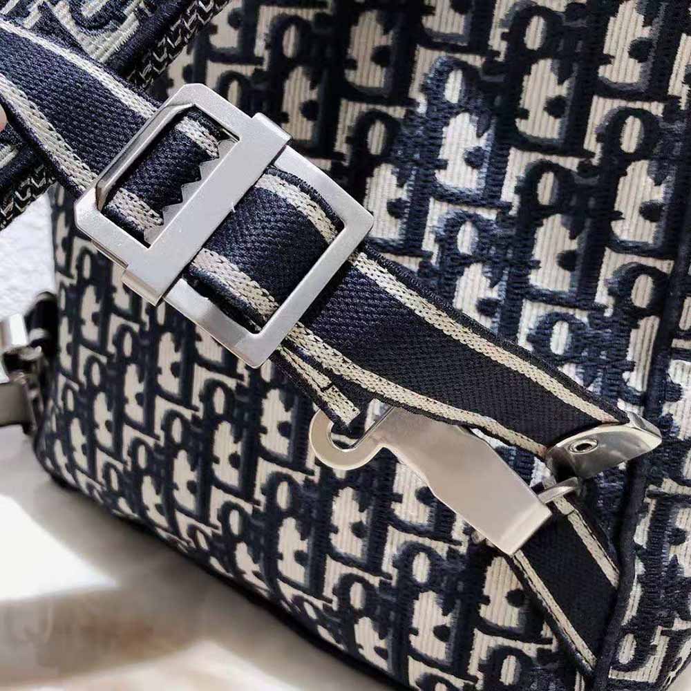 Dior Women Backpack Blue Dior Oblique Embroidery - image 9
