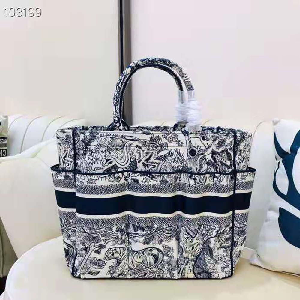 Dior Women Catherine Tote Blue Toile de Jouy Embroidery - image 6