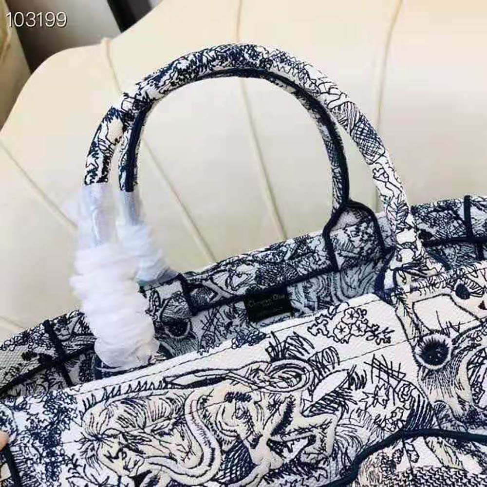 Dior Women Catherine Tote Blue Toile de Jouy Embroidery - image 10