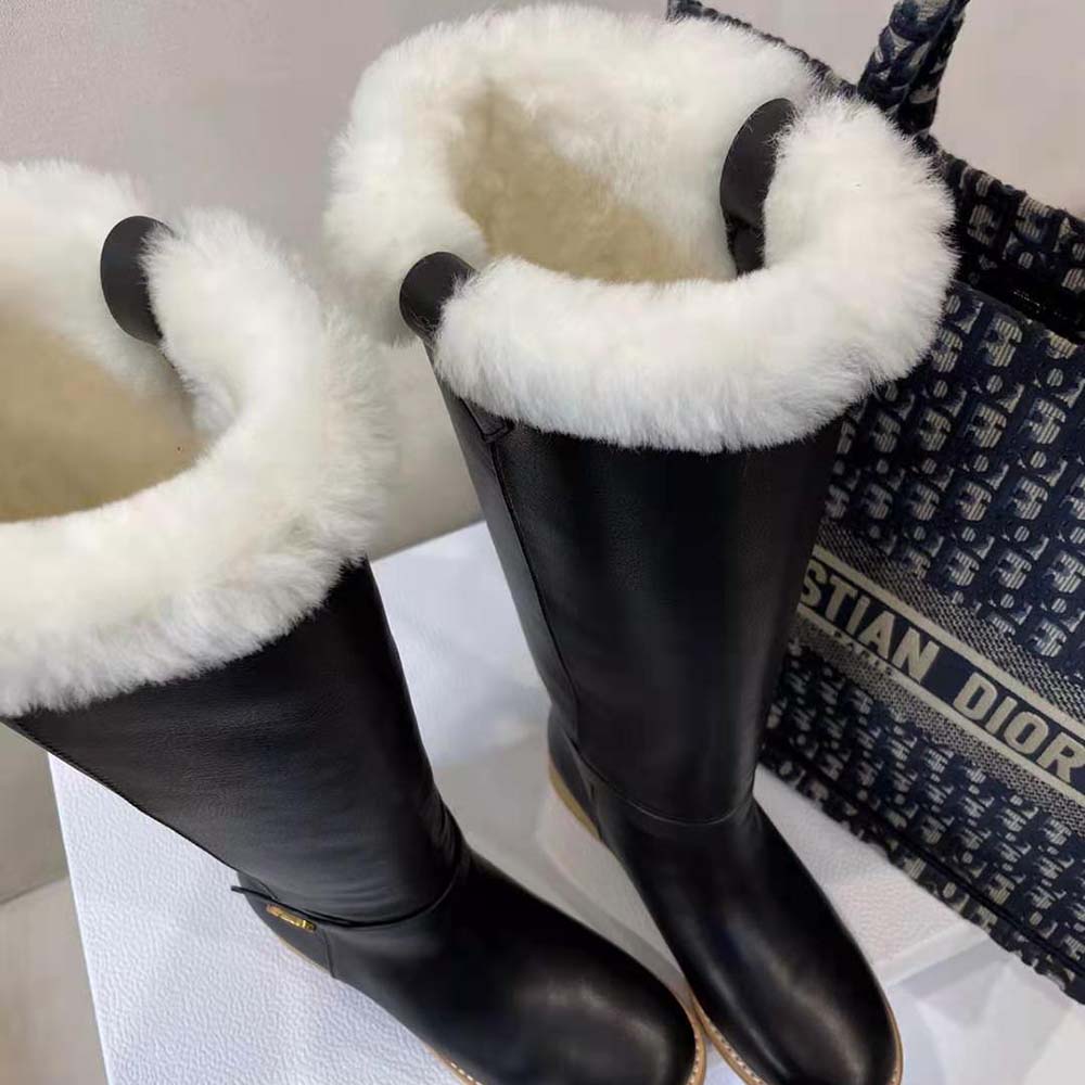 Side profile showing chunky sole and lace-up detail on Dior D-Furious Boot