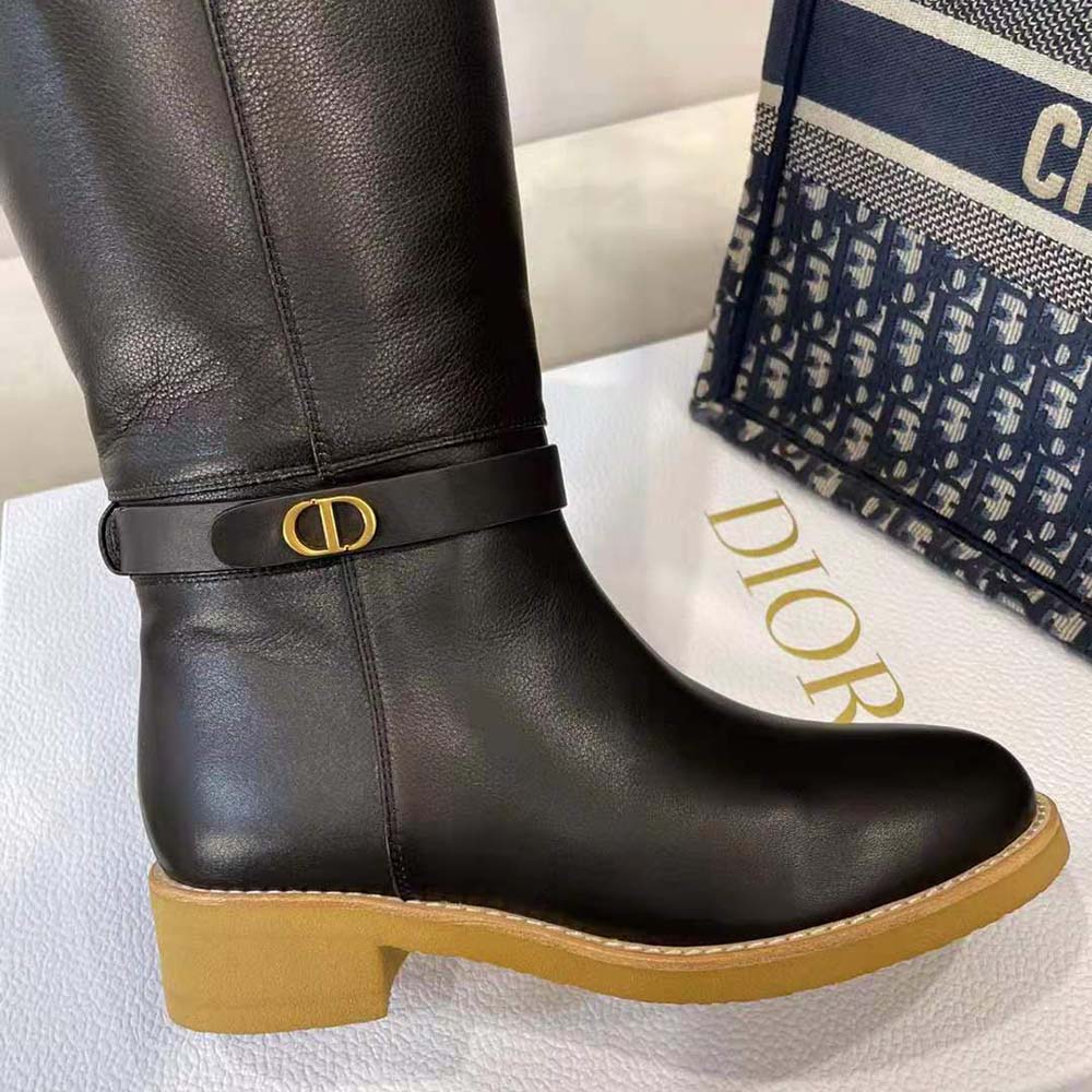 Dior Women D-Furious Boot Black Calfskin and Shearling - image 9