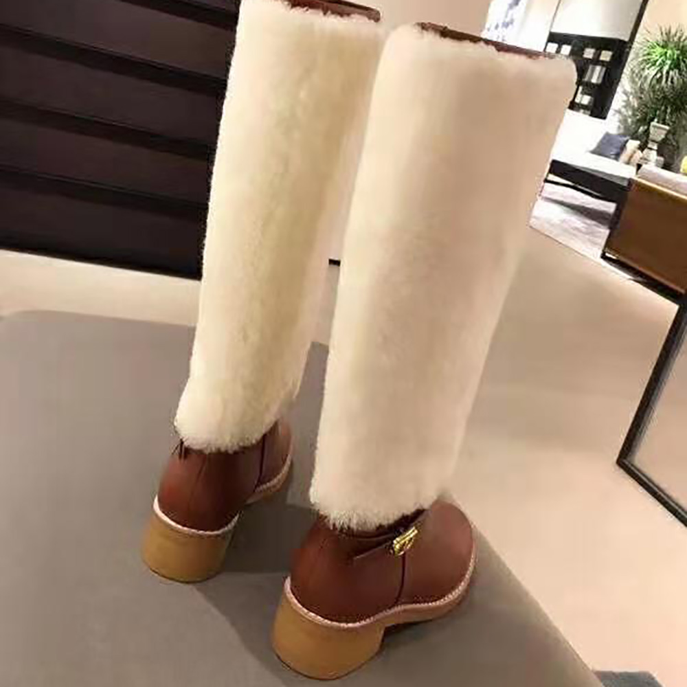 Dior Women D-Furious Boot Dark Tan Calfskin and Shearling - image 4