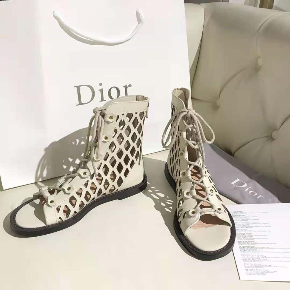 Dior Women D-Trap Sandal Beige Matte Calfskin in 3cm Heel - image 4