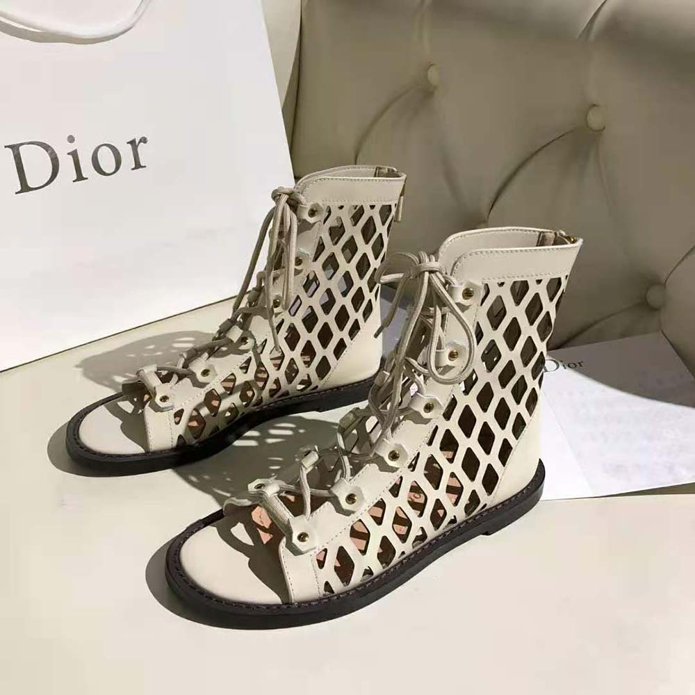 Dior Women D-Trap Sandal Beige Matte Calfskin in 3cm Heel - image 5