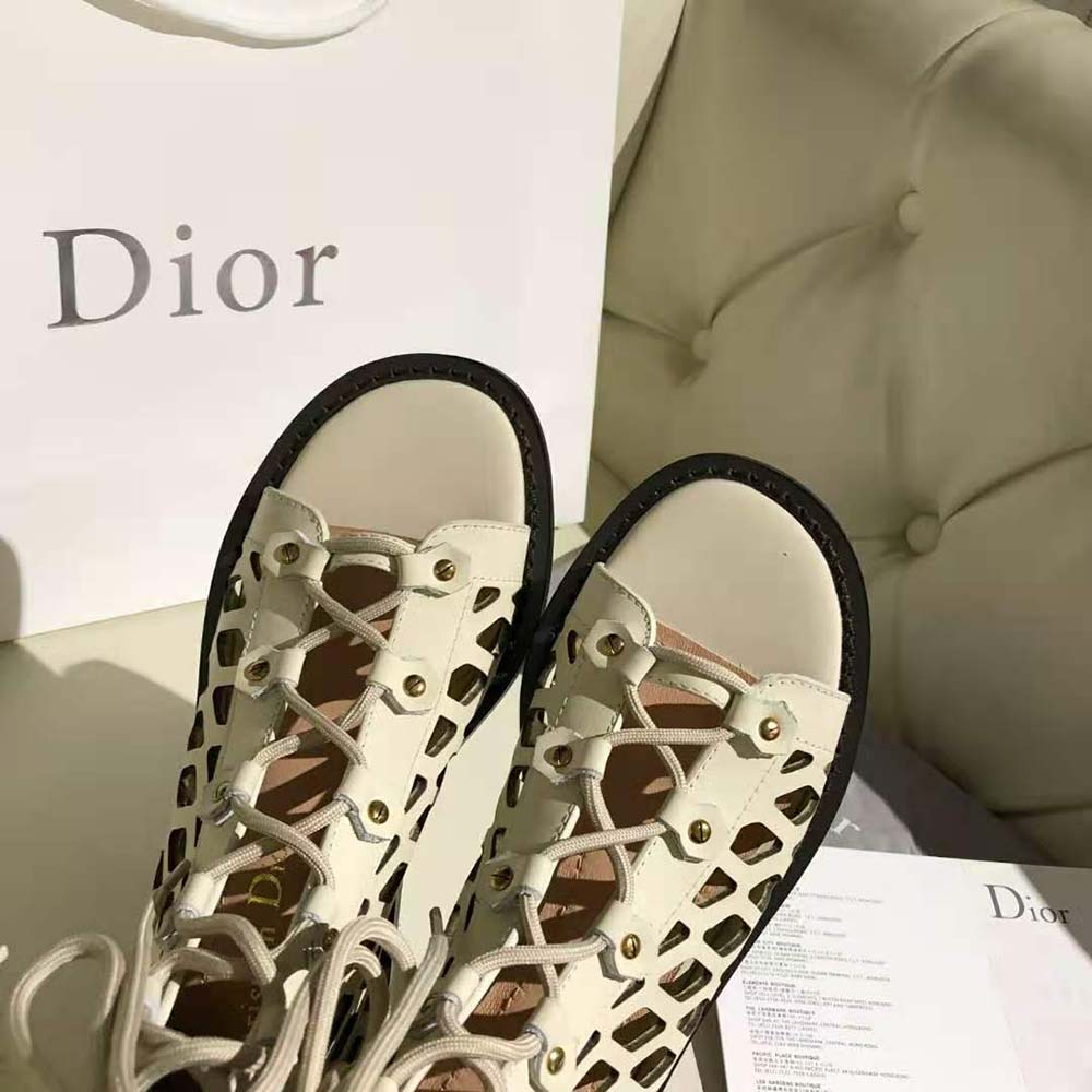 Dior Women D-Trap Sandal Beige Matte Calfskin in 3cm Heel - image 7