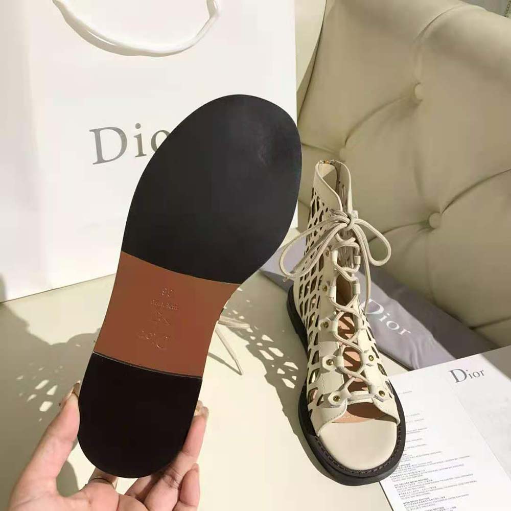 Dior Women D-Trap Sandal Beige Matte Calfskin in 3cm Heel - image 8