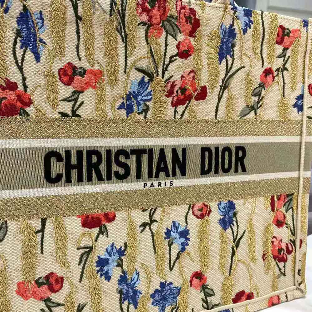 Dior Women Dior Book Tote Beige Dior Hibiscus Embroidery - image 9