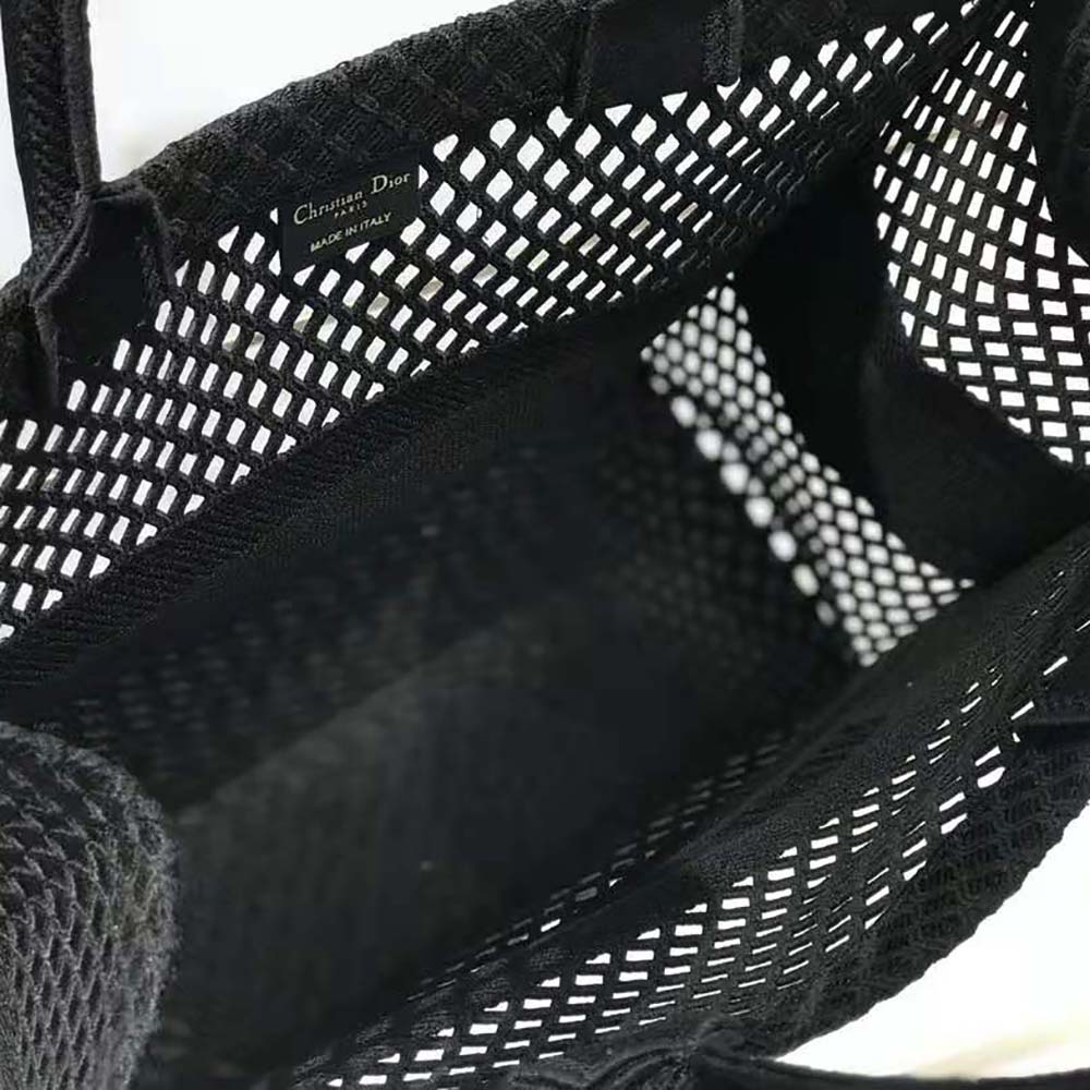 Dior Women Dior Book Tote Black Mesh Embroidery - image 6