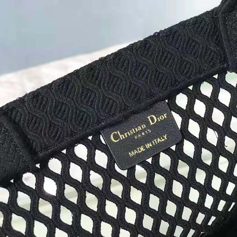 Dior Women Dior Book Tote Black Mesh Embroidery - image 9