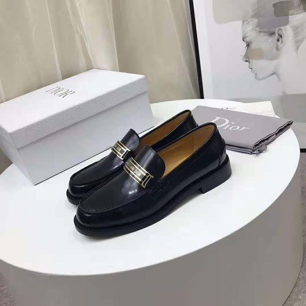 Dior Women Dior Code Loafer Black Glazed Calfskin - image 7