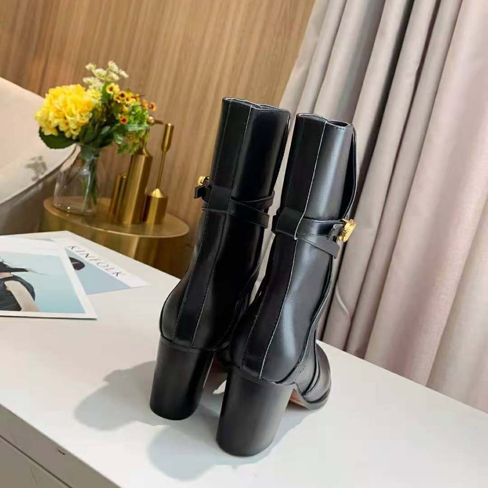 Dior Women Dior Empreinte Heeled Ankle Boot Black Soft Calfskin in 7cm Heel - image 10