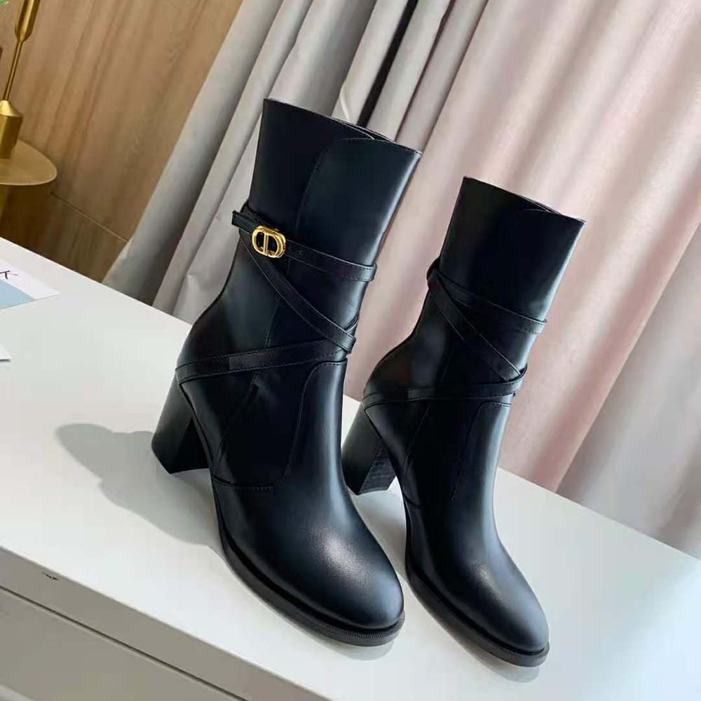 Dior Women Dior Empreinte Heeled Ankle Boot Black Soft Calfskin in 7cm Heel - image 6