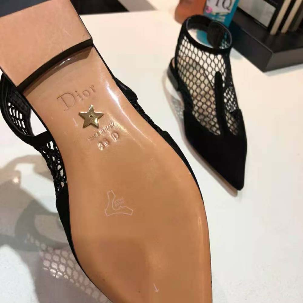 Dior Women Dior-I Ballerina Flat Black Suede Calfskin Mesh - image 8