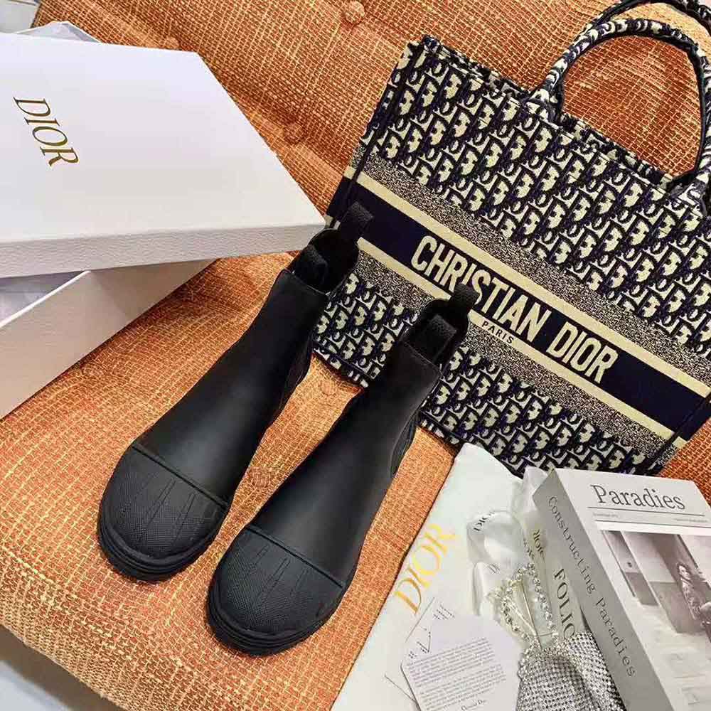Close-up of Dior logo hardware on Dior Women Dioriron Ankle Boot