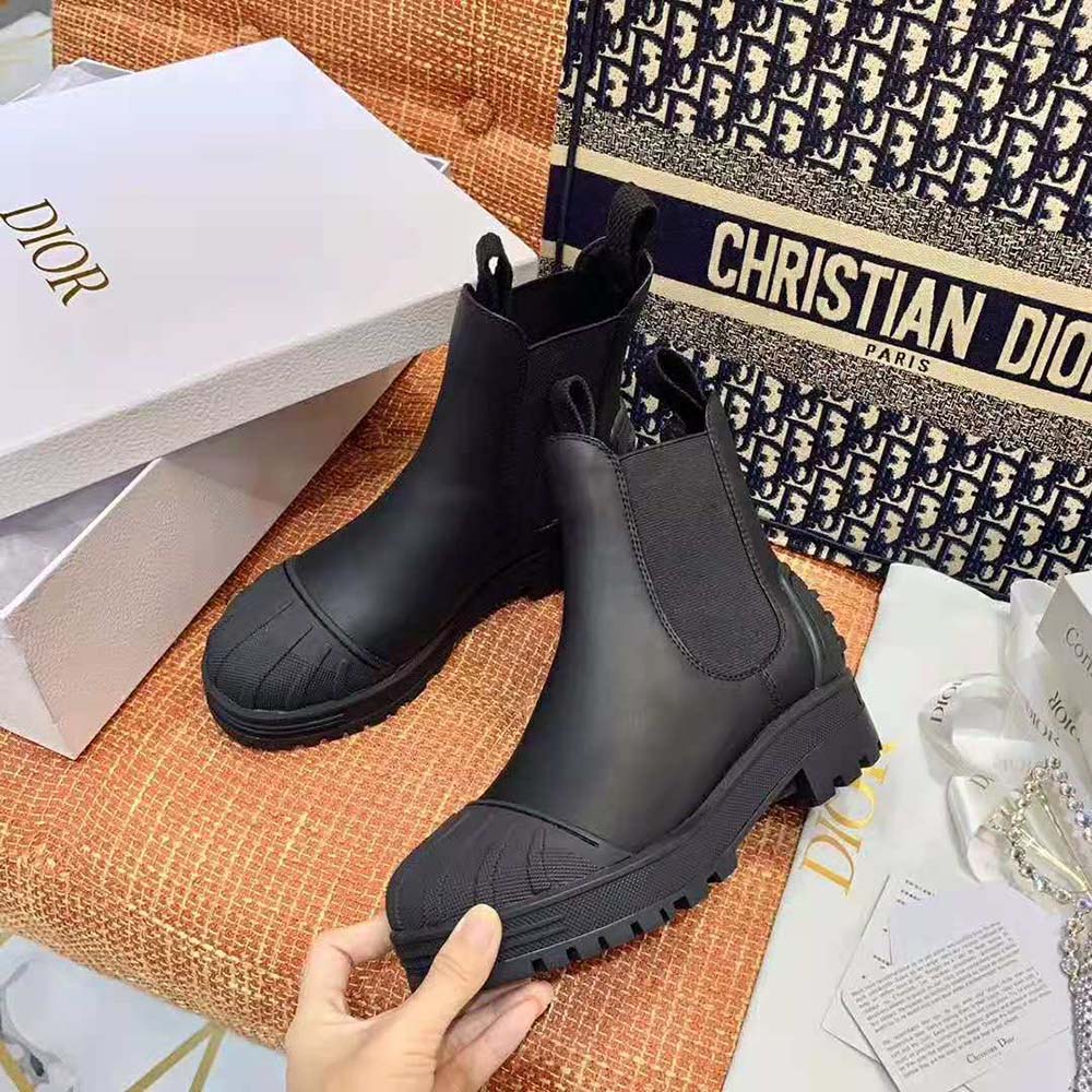 Dior Women Dioriron Ankle Boot Black Rubber and Calfskin - image 4