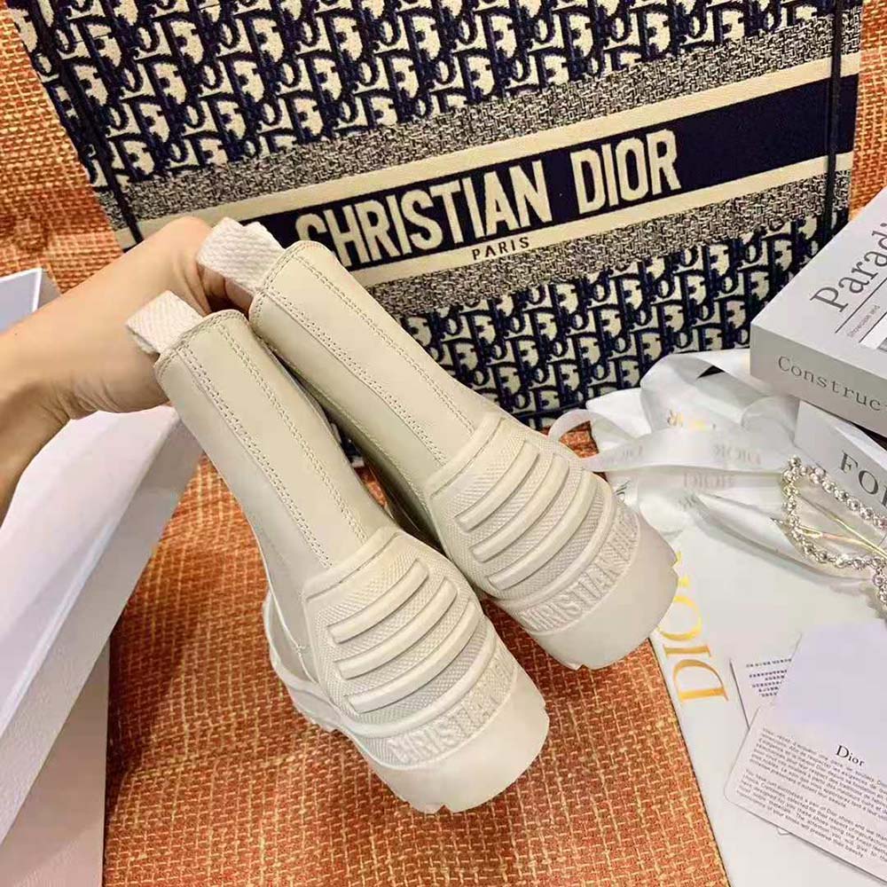 Dior Women Dioriron Ankle Boot Ecru Rubber and Calfskin - image 7