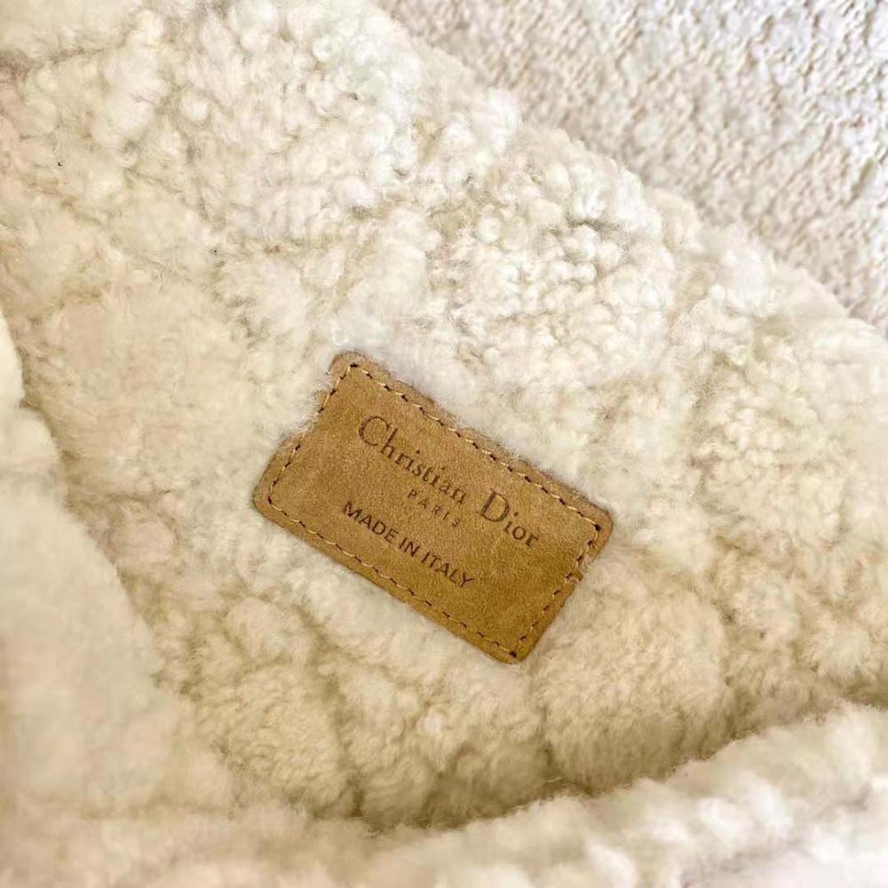 Dior Women Large 30 Montaigne Soft Bag Camel-Colored Shearling - image 11