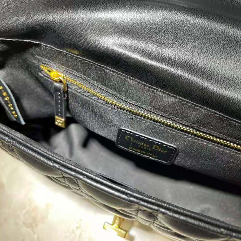 Dior Women Large Dior Caro Bag Black Soft Cannage Calfskin - image 10