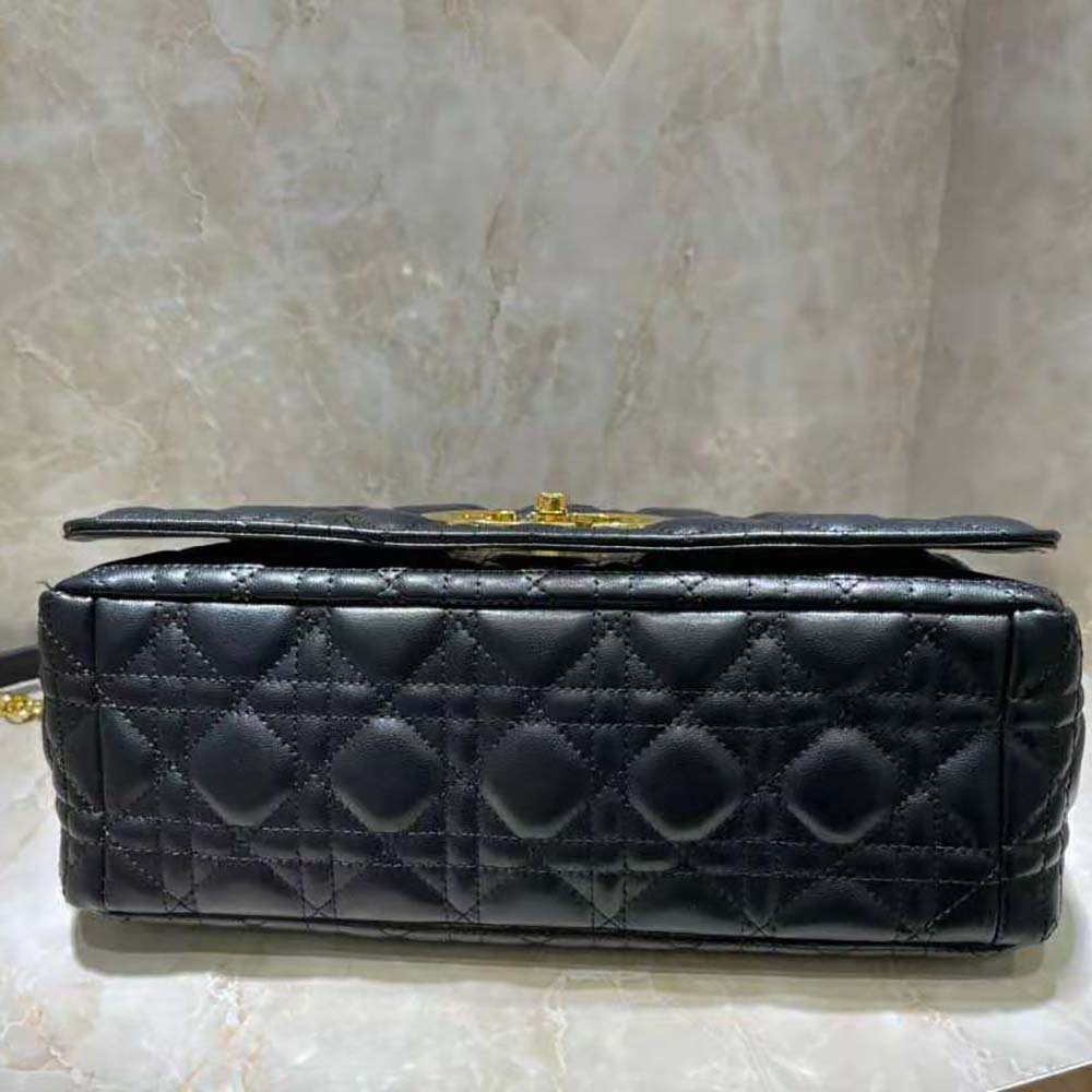 Dior Women Large Dior Caro Bag Black Soft Cannage Calfskin - image 7