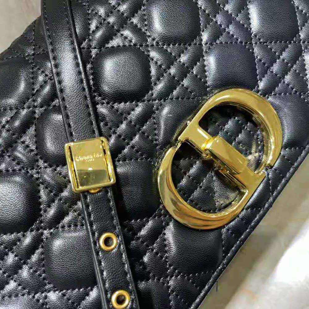 Dior Women Large Dior Caro Bag Black Soft Cannage Calfskin - image 8