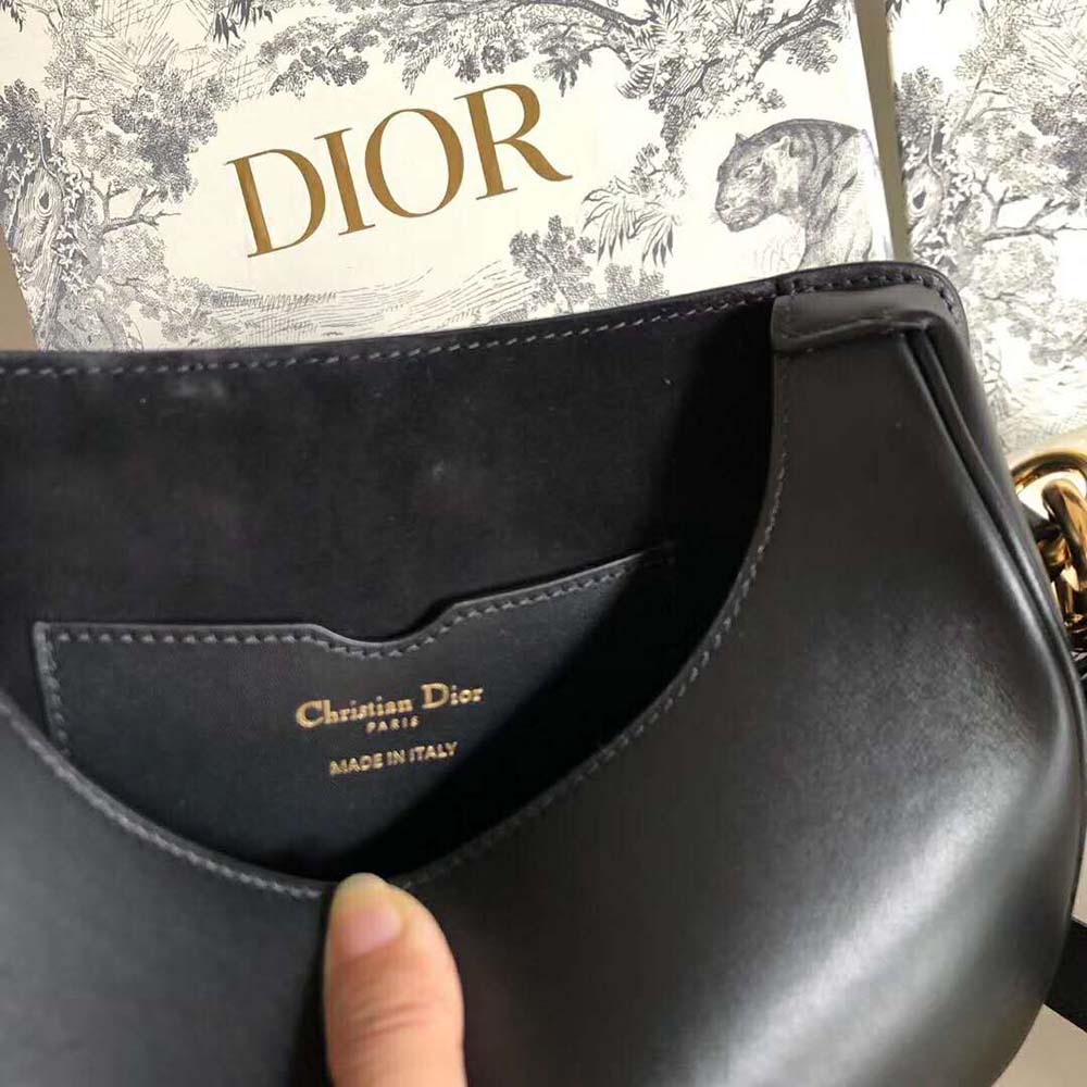 Dior Women Medium Dior Bobby Bag Denim Box Calfskin-Black - image 10