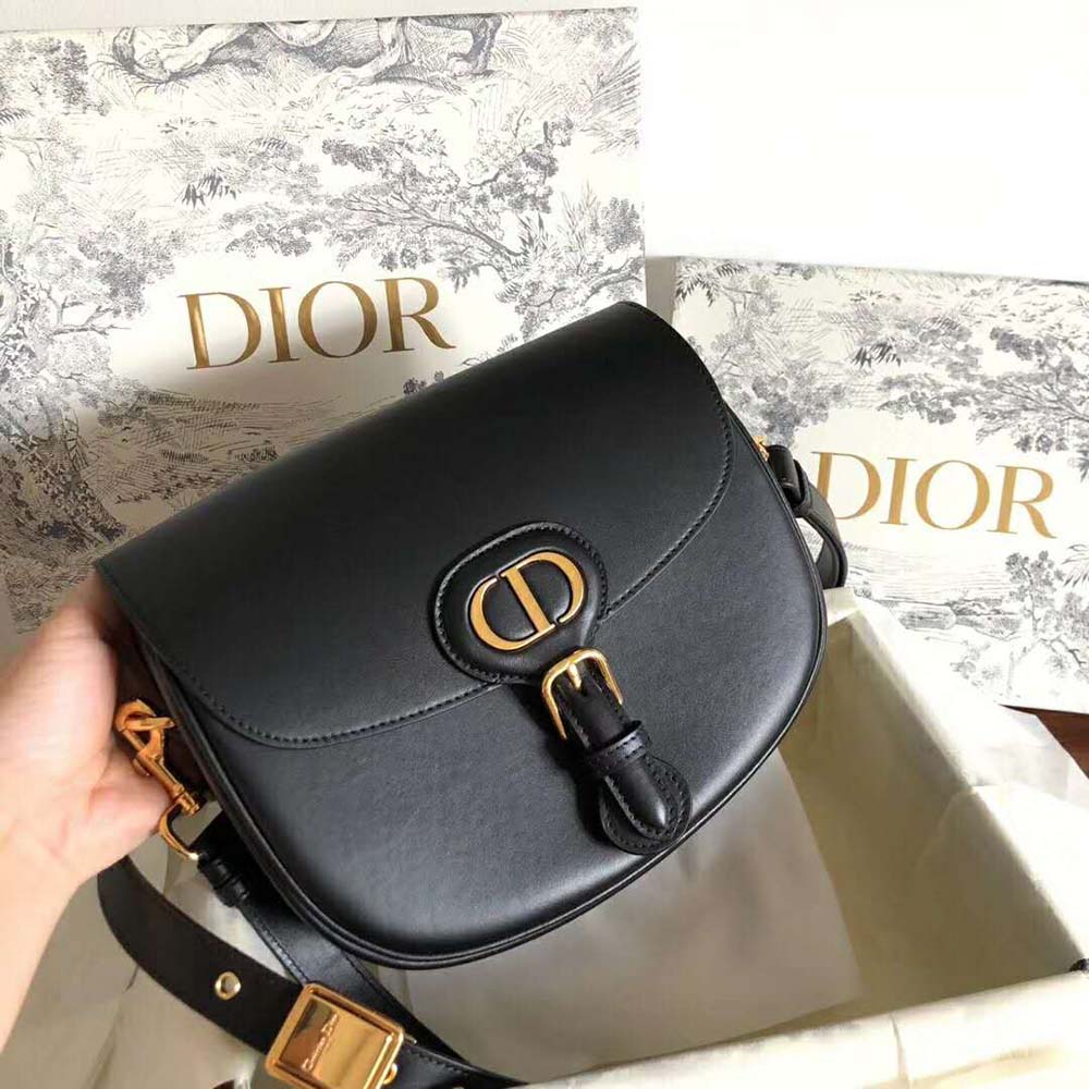 Dior Women Medium Dior Bobby Bag Denim Box Calfskin-Black - image 4