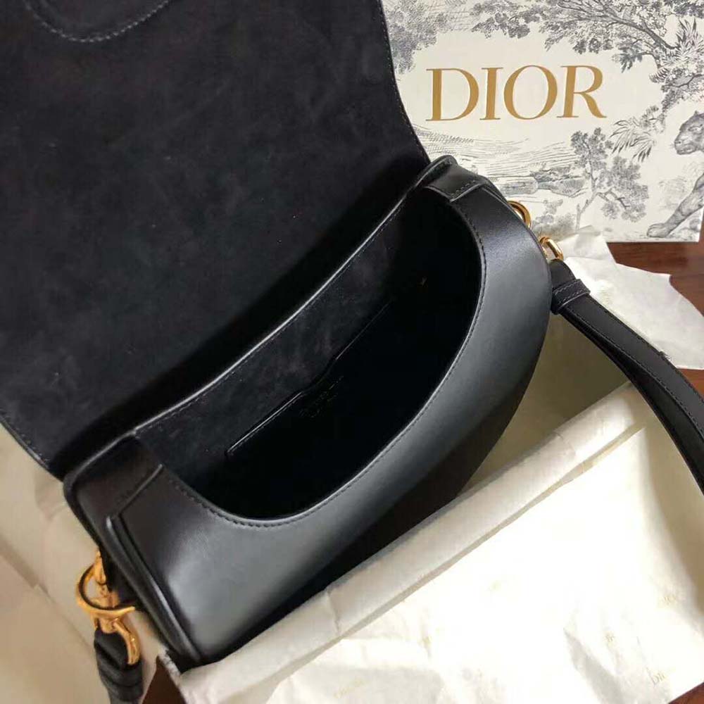 Dior Women Medium Dior Bobby Bag Denim Box Calfskin-Black - image 8