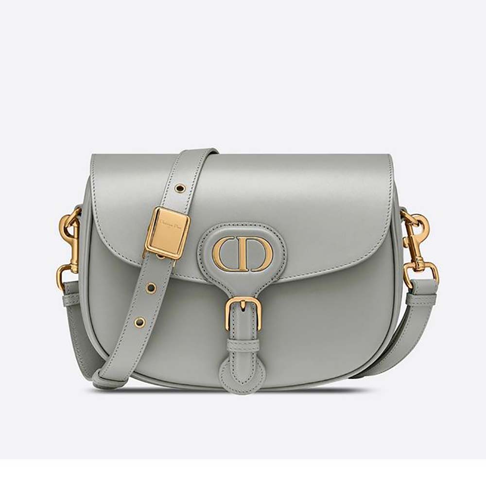 Dior Women Medium Dior Bobby Bag Denim Box Calfskin-Silver