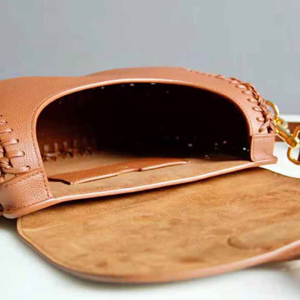 Dior Women Medium Dior Bobby Bag Grained Calfskin with Whipstitched Seams-Brown - image 6