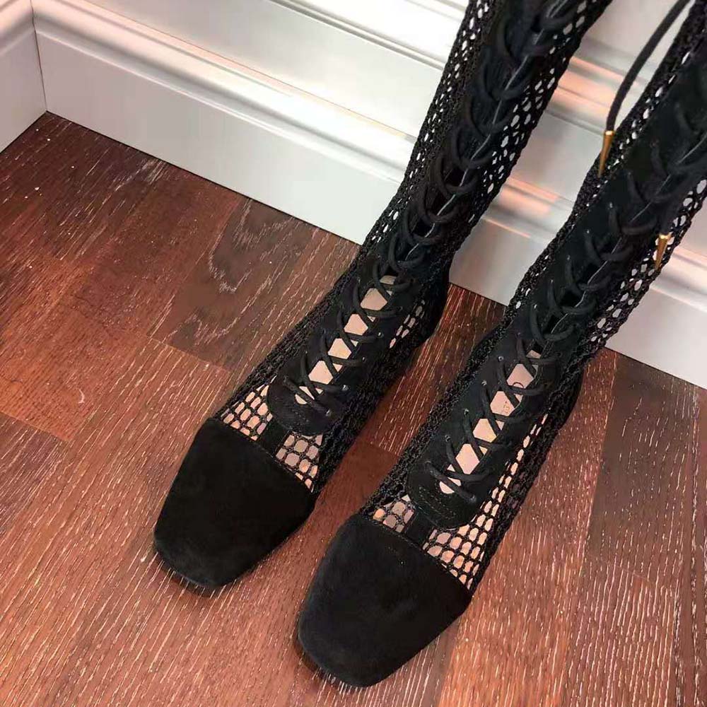 Rear view showing silhouette of Dior Women Naughtily-D Ankle Boot in black